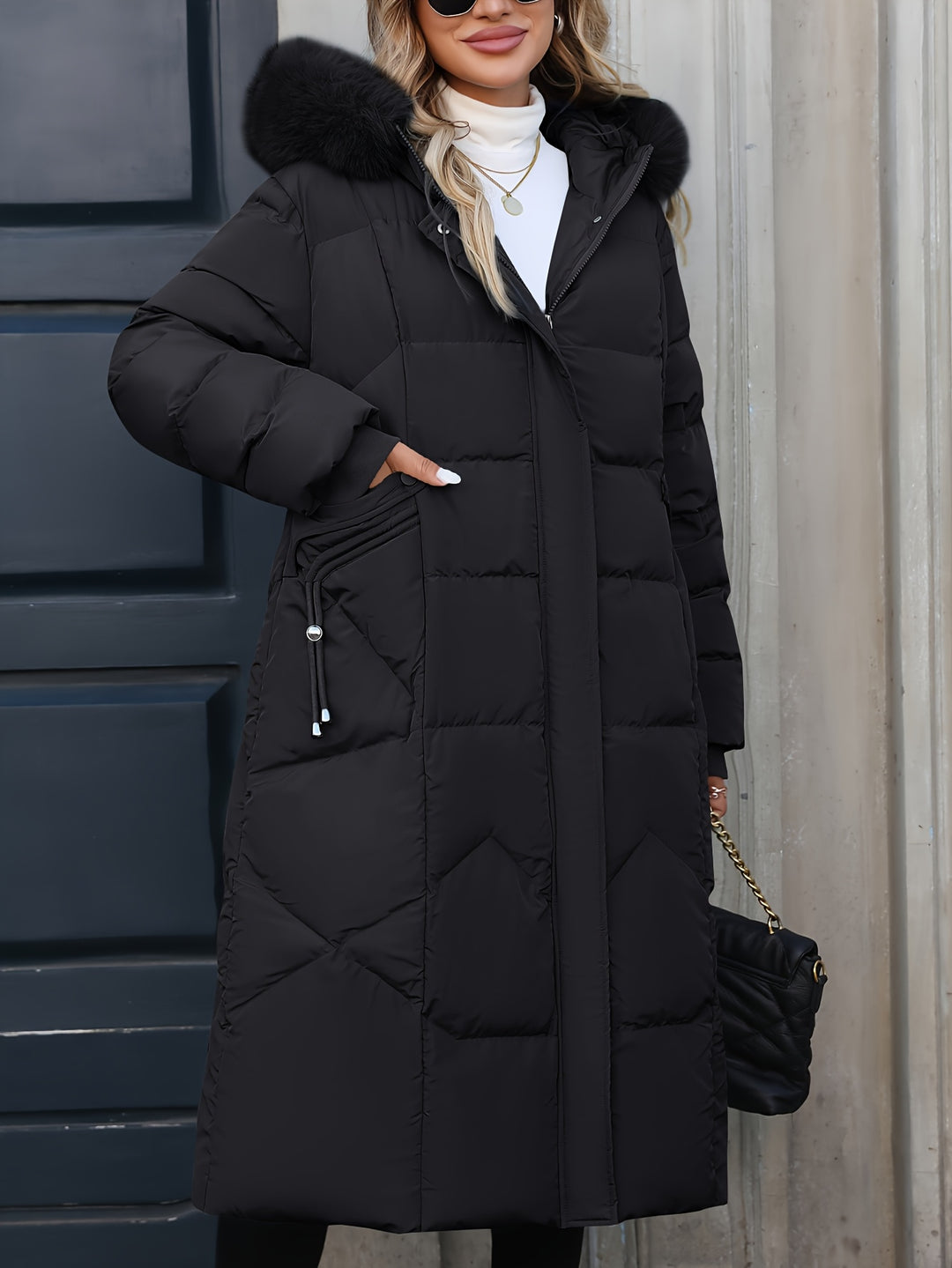 Daunenjacke Damen Lang Mit Kapuze | Gefüttert Und Elegant