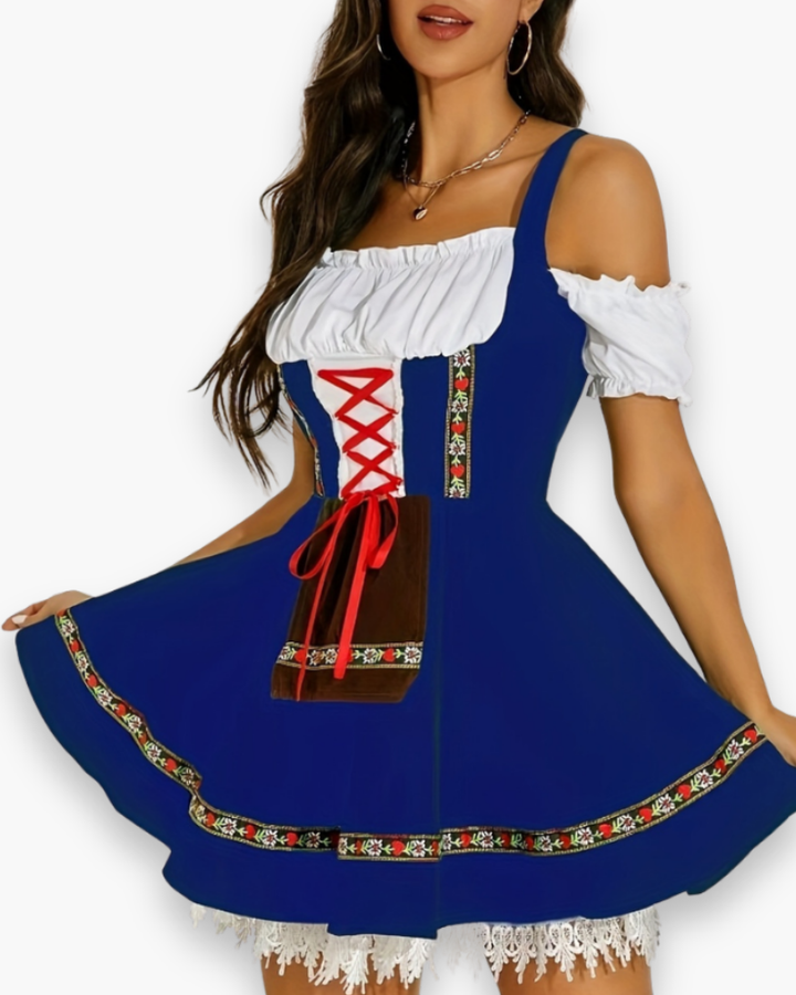 Oktoberfest Kleid Damen | Klassisches Trachten Outfit mit Dirndl-Stil