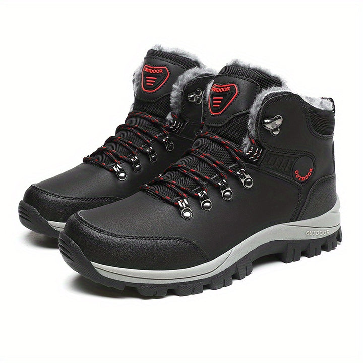 Winterschuhe Herren| Outdoor Schnürstiefel Mit Futter