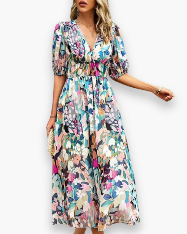 Women’s Luftiges Blumenkleid | Sommer Midi