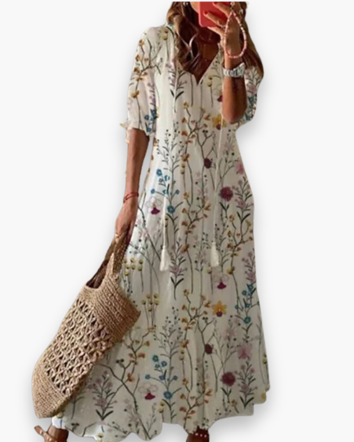 Damen Elegantes Boho Maxikleid | Sommer