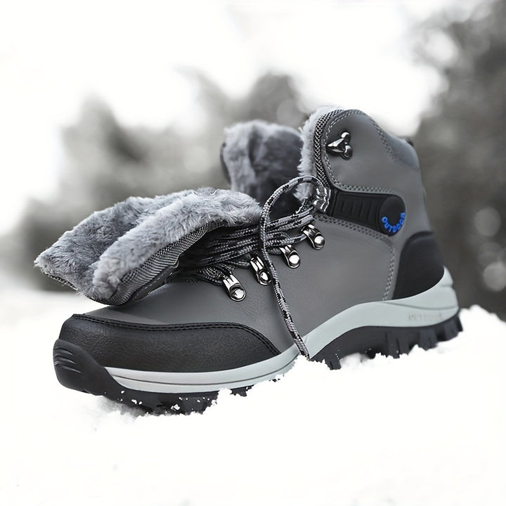Winterschuhe Herren| Outdoor Schnürstiefel Mit Futter