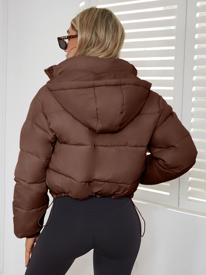 Damen Übergangsjacke Kurz Jacke | Mit Kapuze Wintertauglich