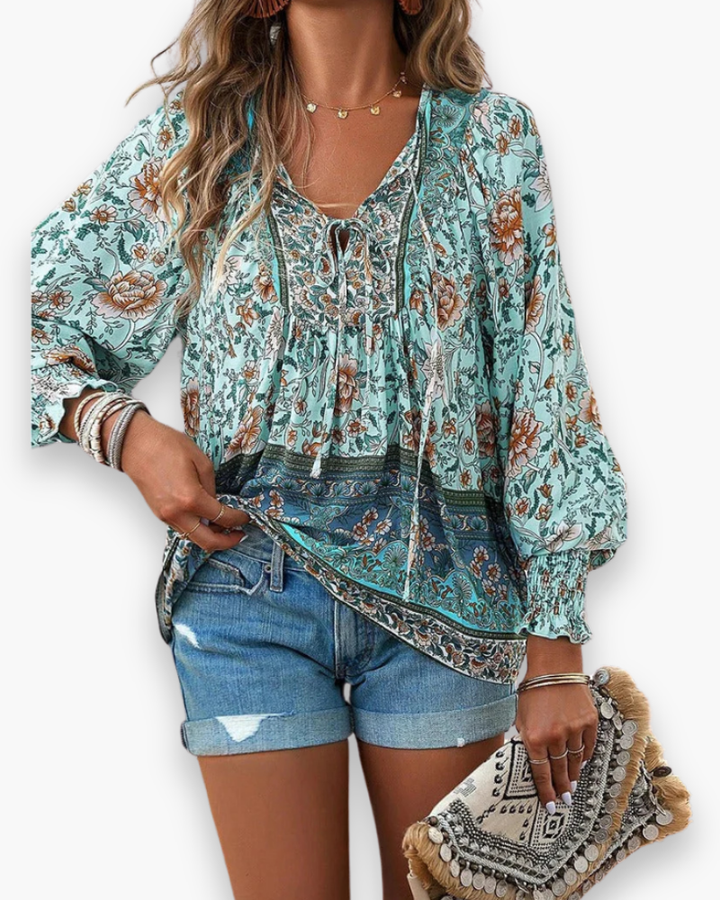 Damen Luftiges Blumen Top | Sommer Tank Top