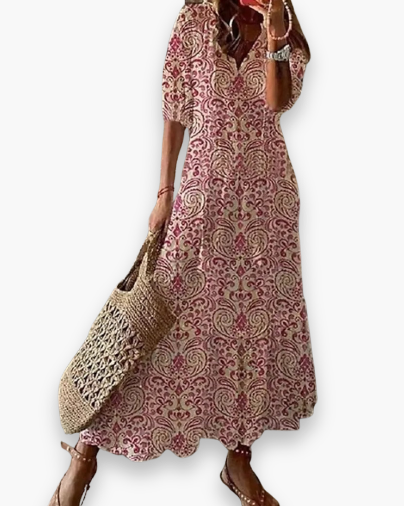 Damen Elegantes Boho Maxikleid | Sommer