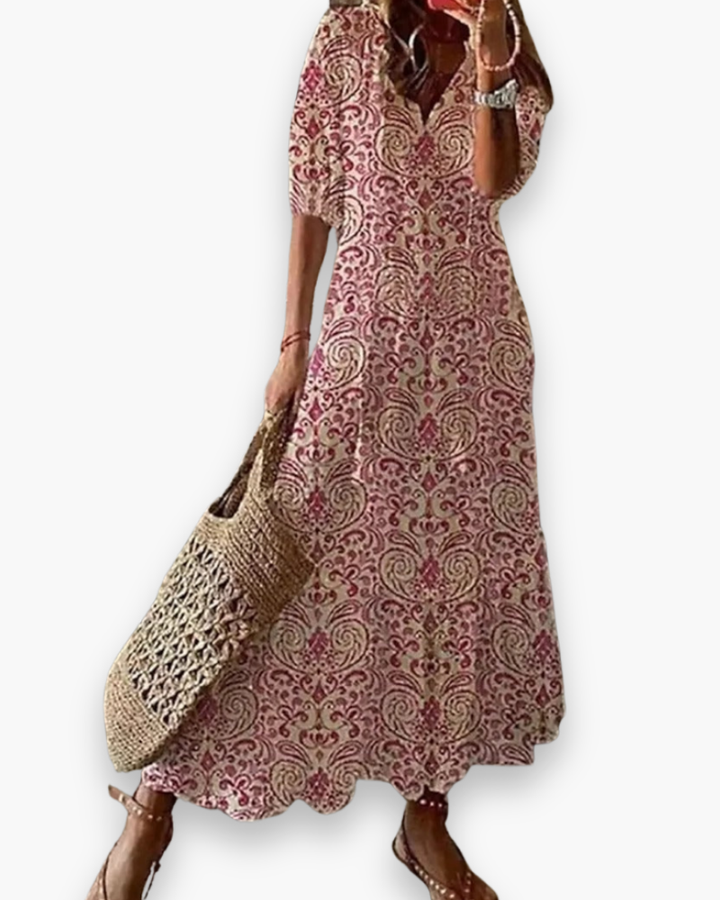 Damen Elegantes Boho Maxikleid | Sommer