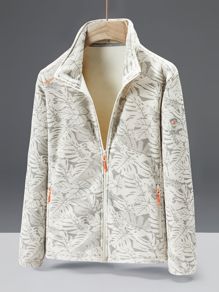 Damen-Fleecejacke mit durchgehendem Reißverschluss | Outdoor-Jacke mit Rollkragen