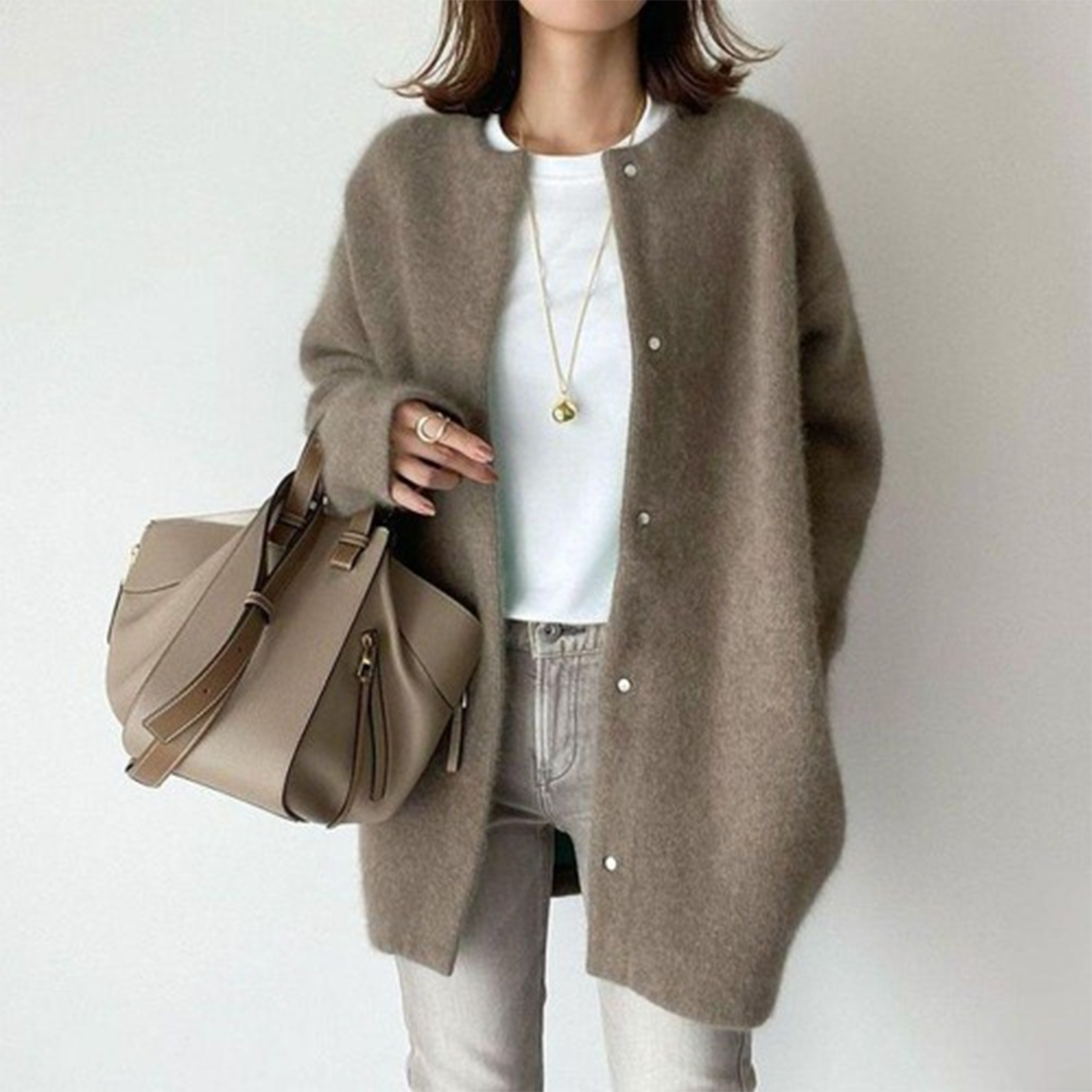 Damen Mantel Mit Knopfleiste | Winter Lang