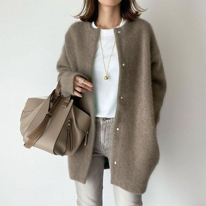 Damen Mantel Mit Knopfleiste | Winter Lang