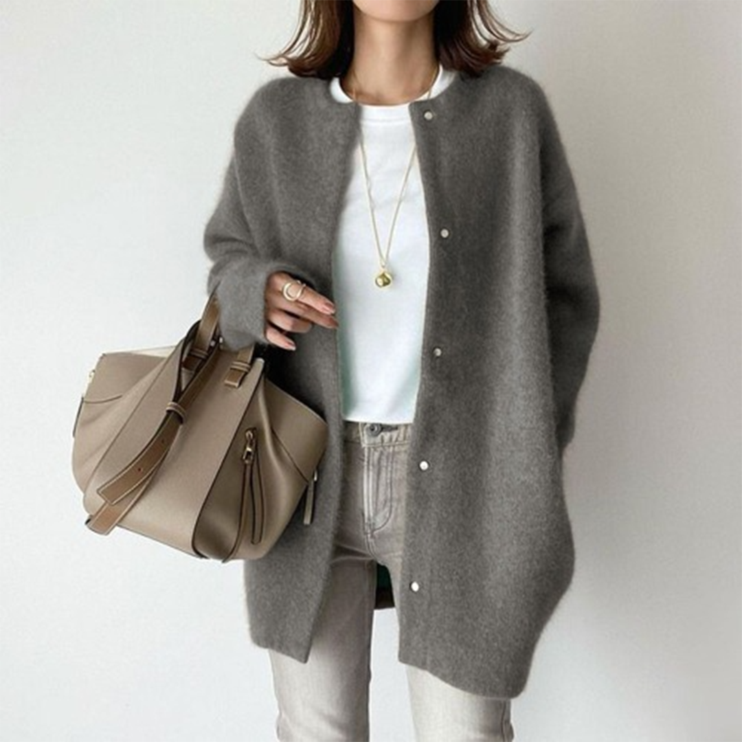 Damen Mantel Mit Knopfleiste | Winter Lang