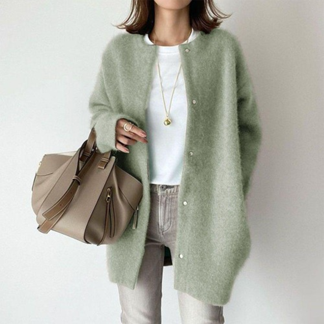 Damen Mantel Mit Knopfleiste | Winter Lang