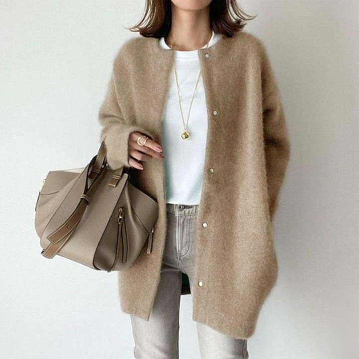 Damen Mantel Mit Knopfleiste | Winter Lang