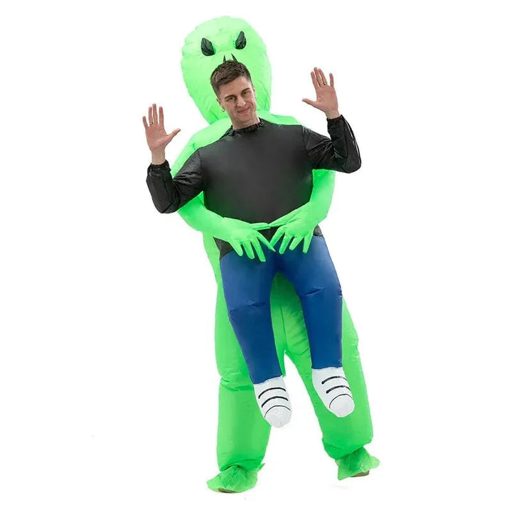 Aufblasbares Lustiges Alien Kostüm | Halloween Faschingskostüm 4
