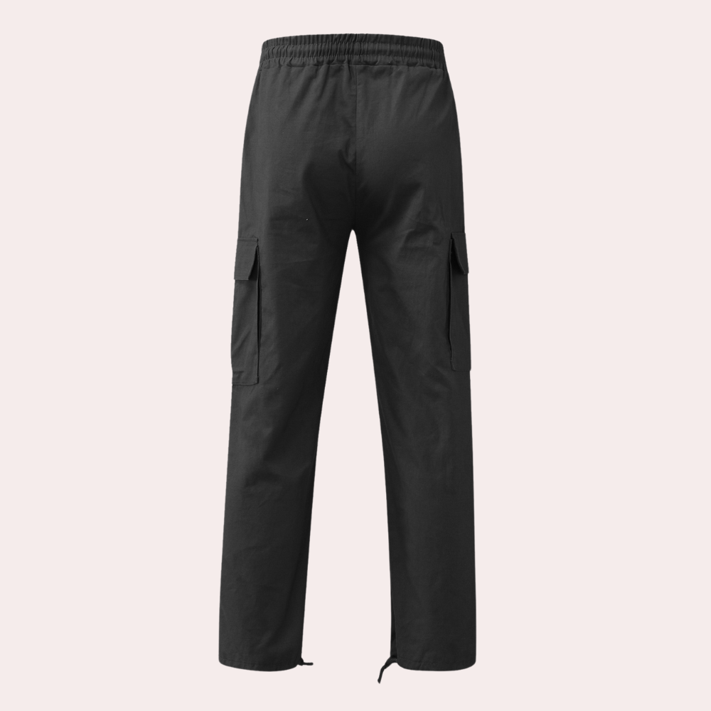 Cargo Hose Herren Weit Geschnitten | Mit Kordelzug und Taschen
