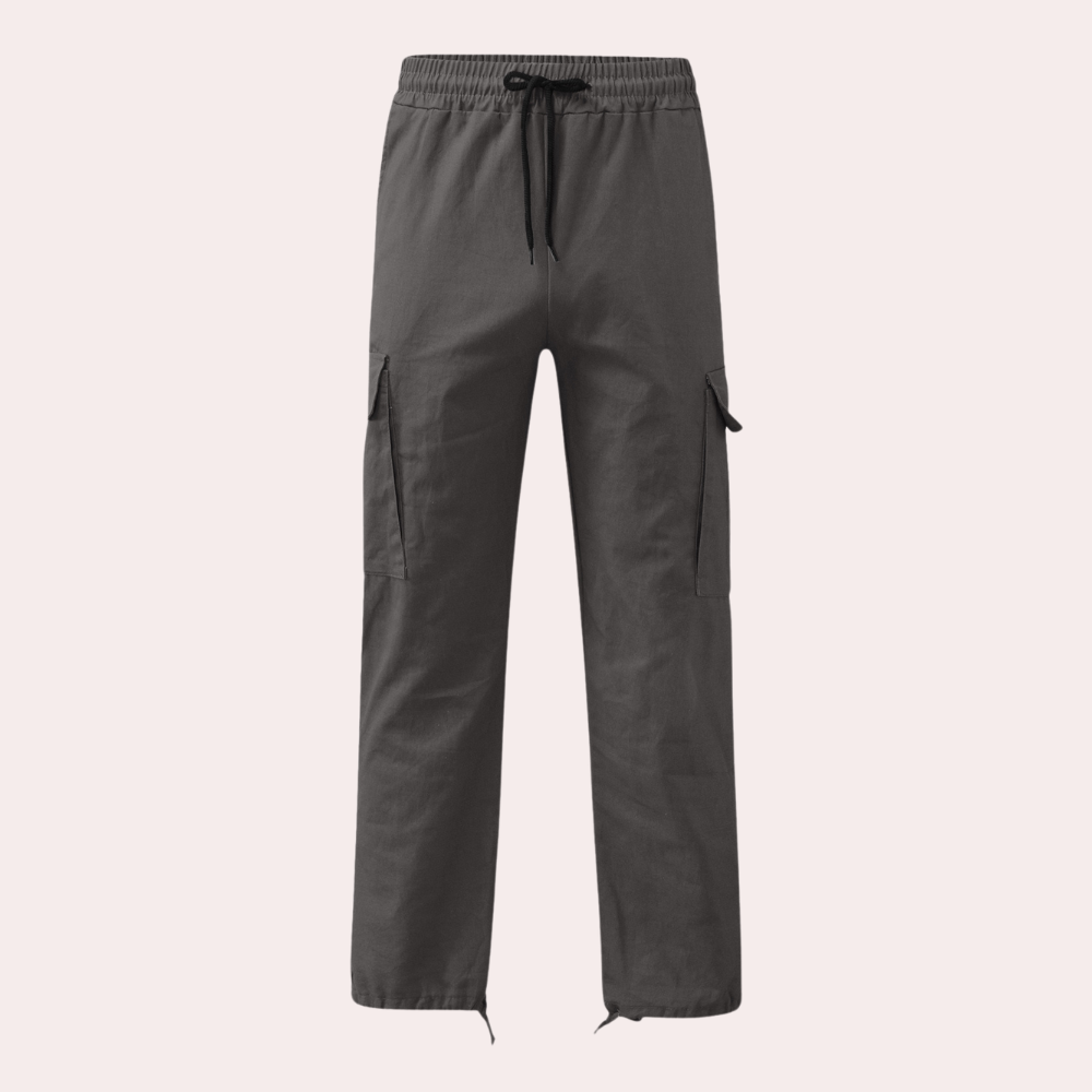 Cargo Hose Herren Weit Geschnitten | Mit Kordelzug und Taschen