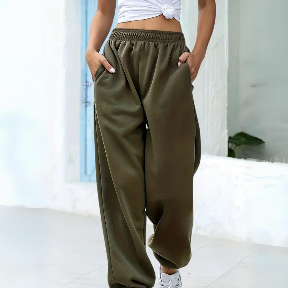 Damen Jogginghose Baggy Fit | Elastischer Bund Mit Gummizug