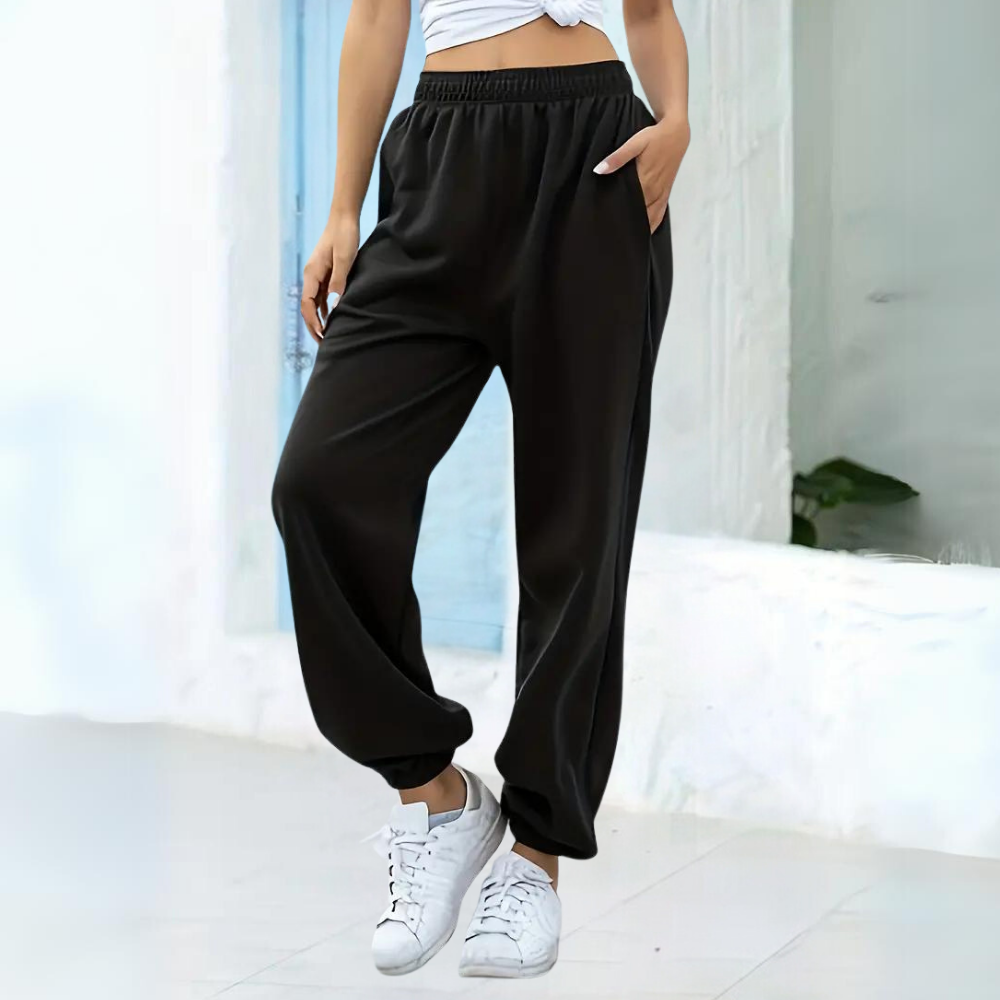 Damen Jogginghose Baggy Fit | Elastischer Bund Mit Gummizug