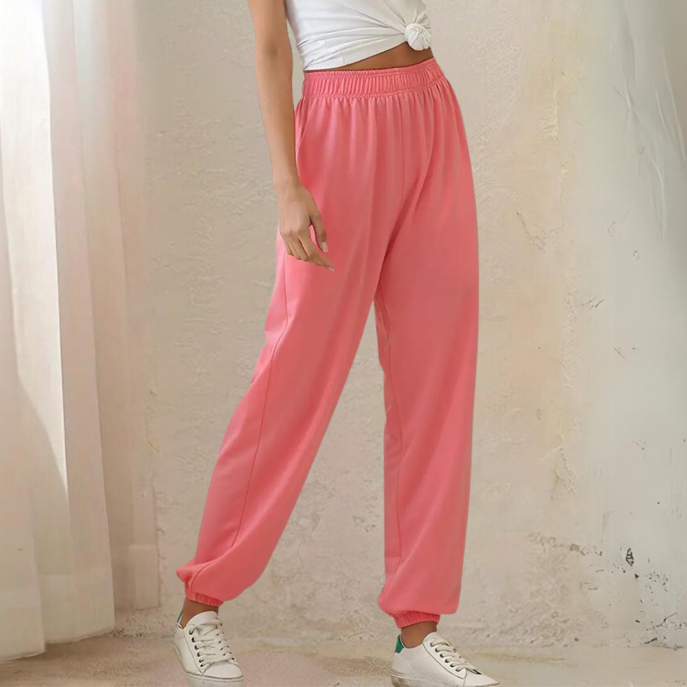 Damen Jogginghose Baggy Fit | Elastischer Bund Mit Gummizug