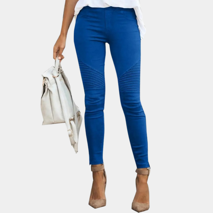 Jeggings Damen Slim Fit | Hoher Bund Biker Stil
