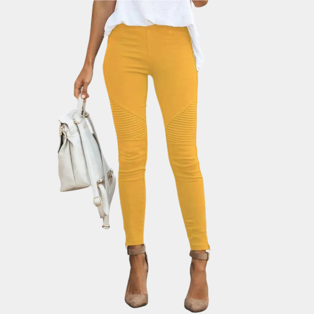 Jeggings Damen Slim Fit | Hoher Bund Biker Stil