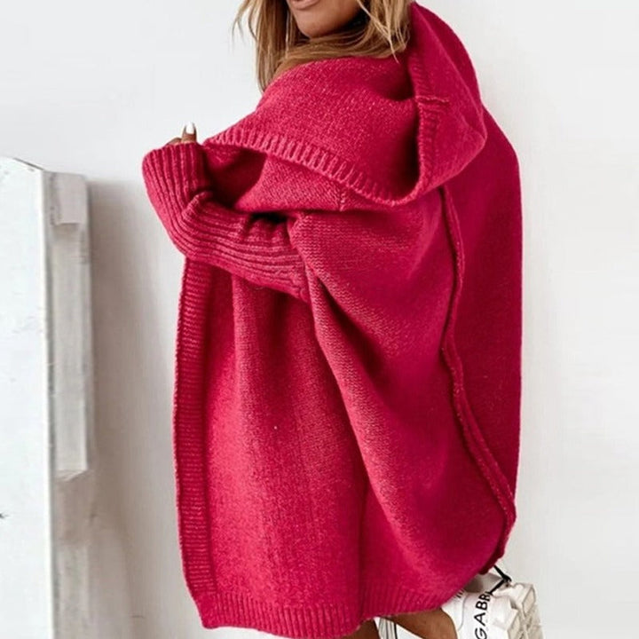 Damen Strickjacke Long Cardigan | Oversized Mit Kapuze