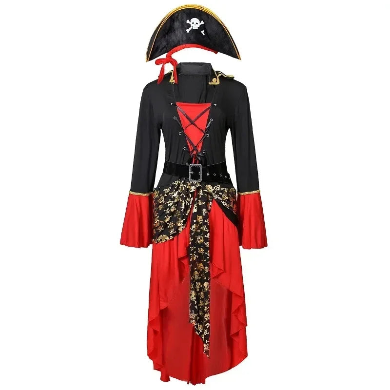 Damen Abenteuerliches Piratenkostüm | Midi für Halloween 0
