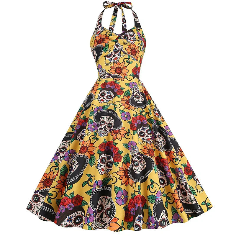 Damen Auffälliges Halloween Kleid | Midi 3