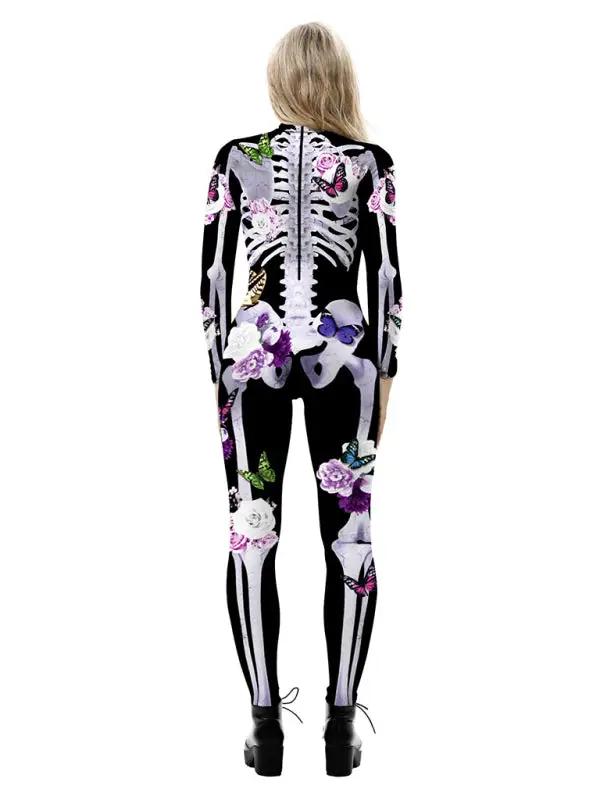 Damen Auffälliges Skelett Schmetterling Kostüm | Halloween Kostüm 2