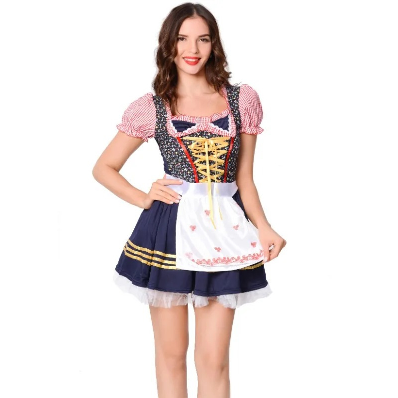 Damen Charmantes Festliches Kleid | Mini Dirndl 0