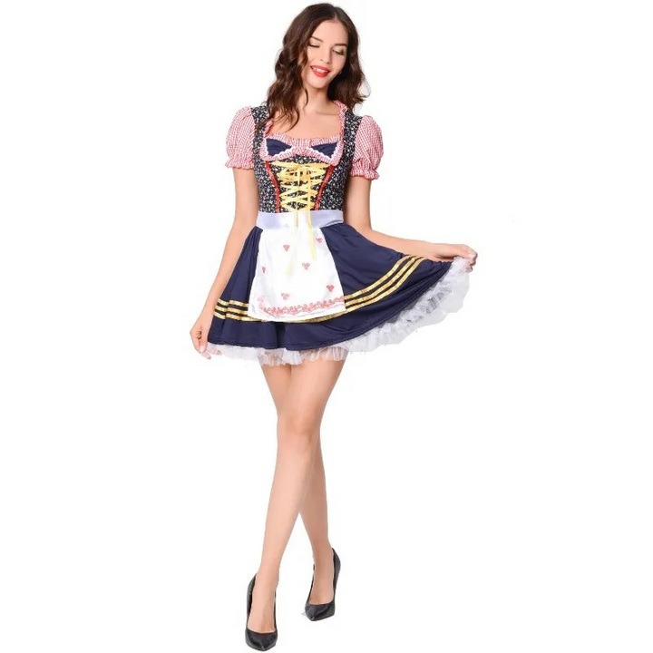 Damen Charmantes Festliches Kleid | Mini Dirndl 3