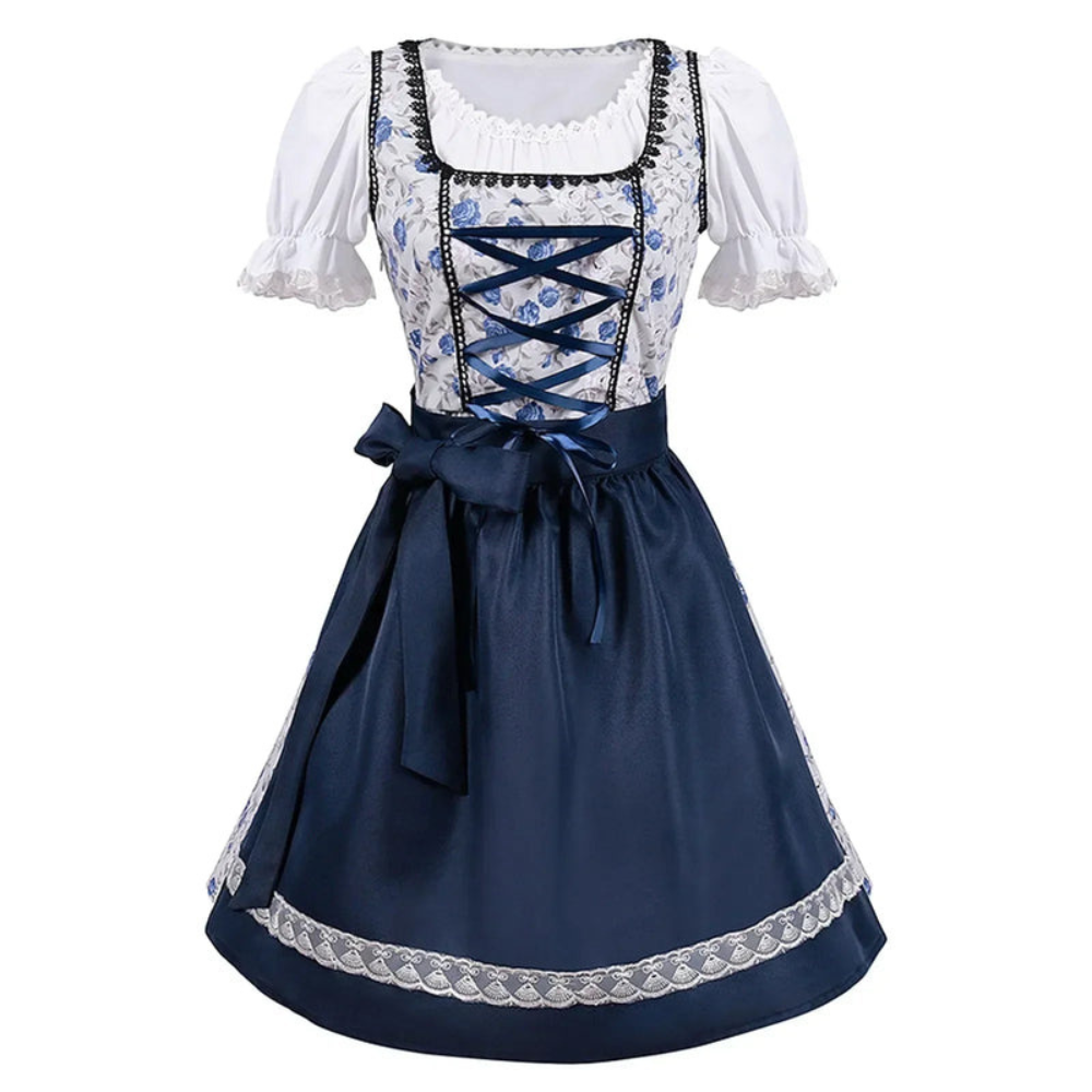 Damen Elegantes Dirndlkleid Mit Bluse | Festliches Trachtenkleid 0