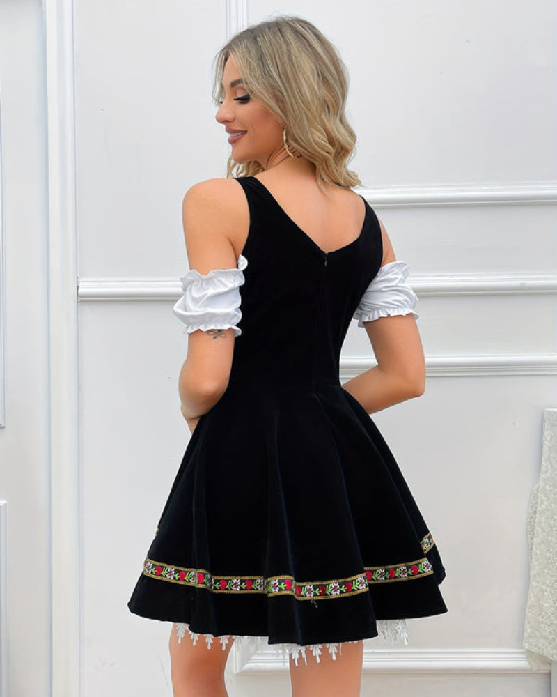 Damen Elegantes Schulterfreies Dirndlkleid | Festlich 1