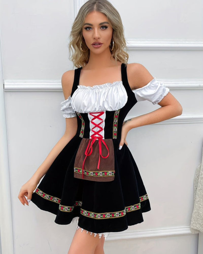 Damen Elegantes Schulterfreies Dirndlkleid | Festlich 2