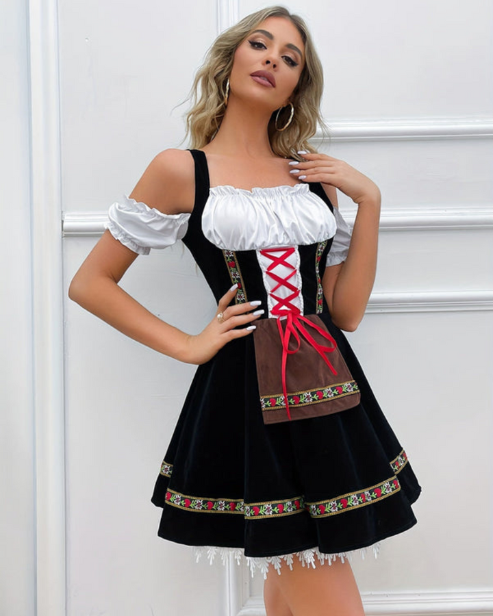 Damen Elegantes Schulterfreies Dirndlkleid | Festlich 4