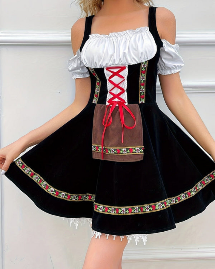 Damen Elegantes Schulterfreies Dirndlkleid | Festlich 5