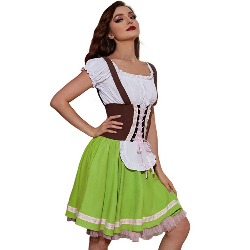 Damen Elegantes Trachtenkleid | Dirndlkleid für Oktoberfest 1