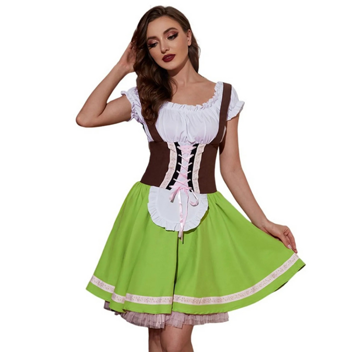 Damen Elegantes Trachtenkleid | Dirndlkleid für Oktoberfest 2