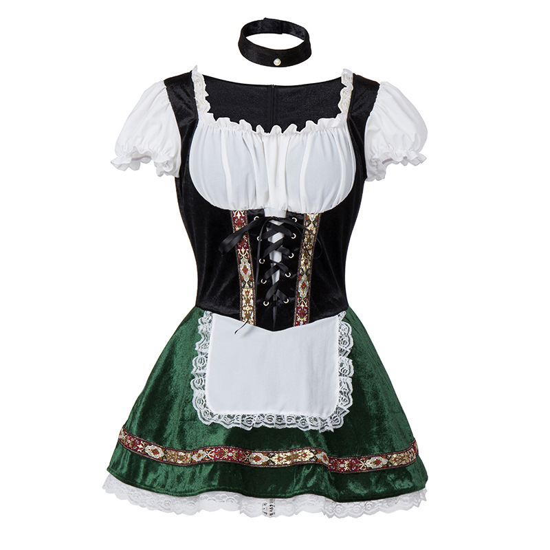Damen Elegantes Trachtenkleid | Mini Dirndl Kleid 1