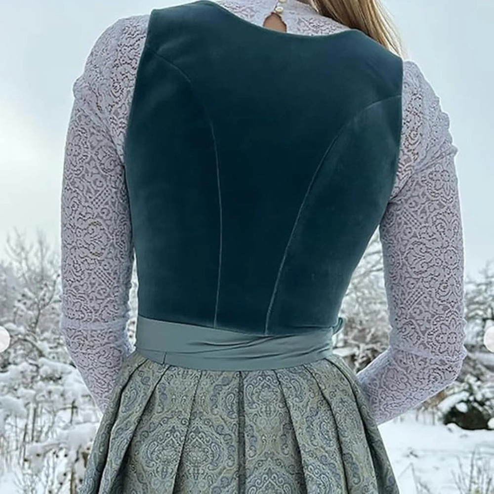 Damen Elegantes Vintage Dirndl Kleid | Festlich 2
