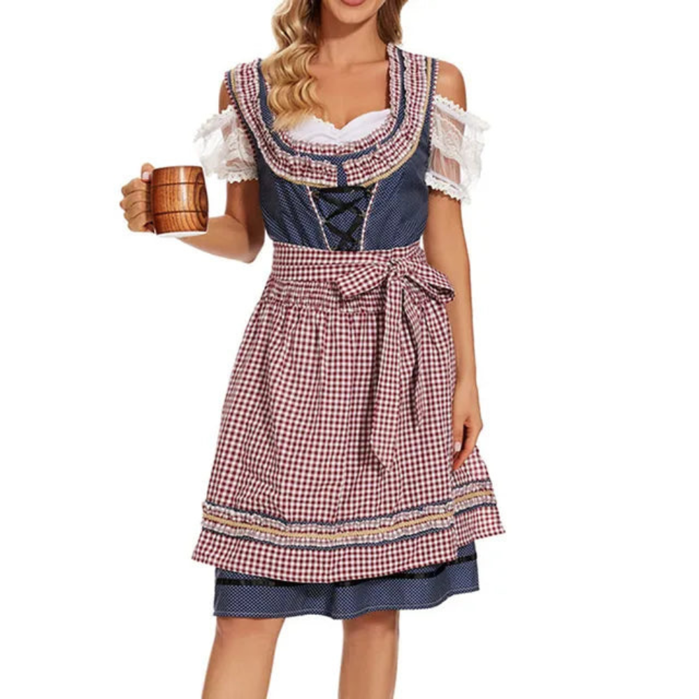 Damen Festliches Trachtenkleid | Elegantes Dirndl für Oktoberfest 1