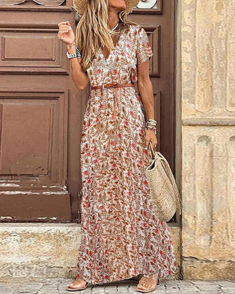 Damen Fließendes Boho Sommerkleid | Maxi 1