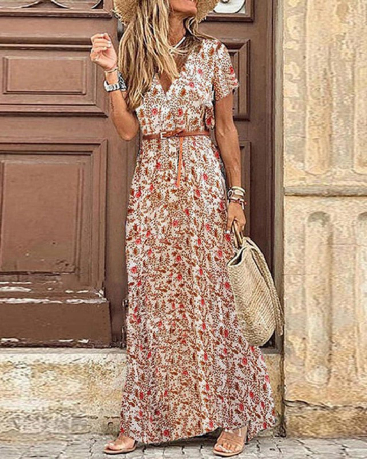 Damen Fließendes Boho Sommerkleid | Maxi 1