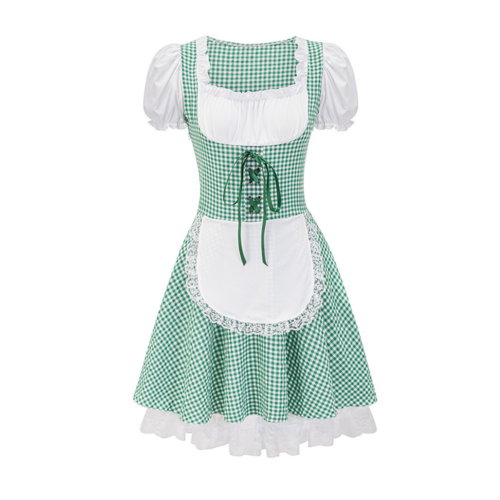 Damen Schulterfreies Dirndlkleid | Festlich Trachtenkleid 0