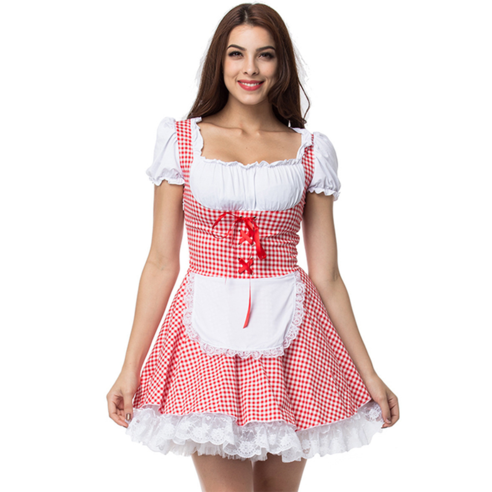Damen Schulterfreies Dirndlkleid | Festlich Trachtenkleid 1