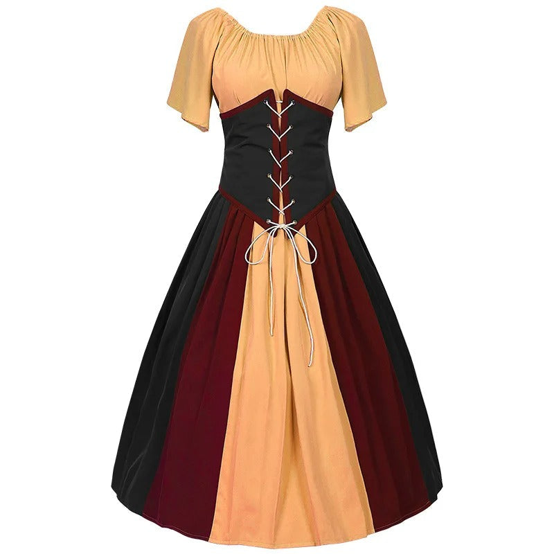 Damen Stilvolles Trachtenkleid | Klassisches Dirndl Kleid mit Puffärmeln 0