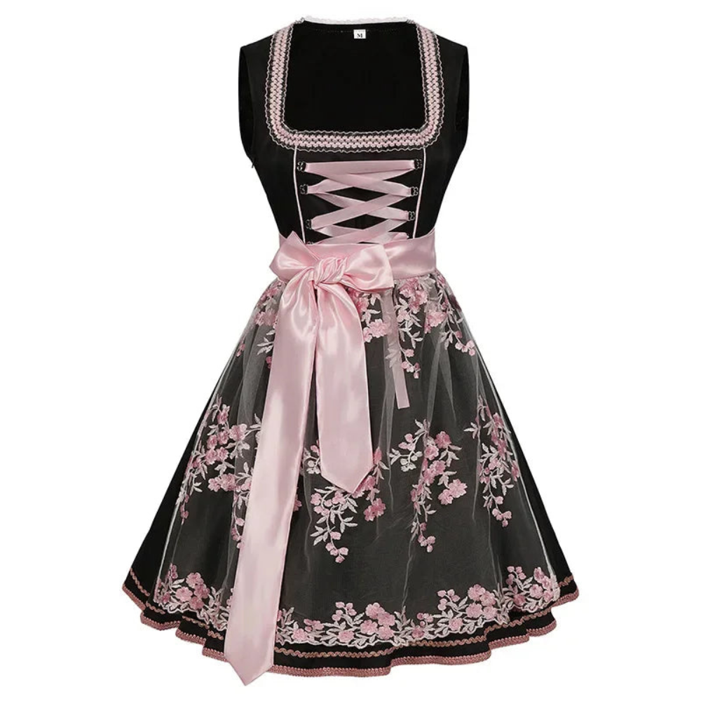 Damen Traditionelles Besticktes Dirndl Kleid | Midi 0