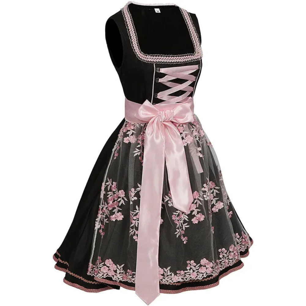 Damen Traditionelles Besticktes Dirndl Kleid | Midi 2