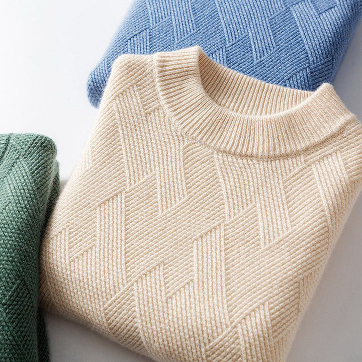 Pullover Herren Rundhals Elegant | Feinstrick Design