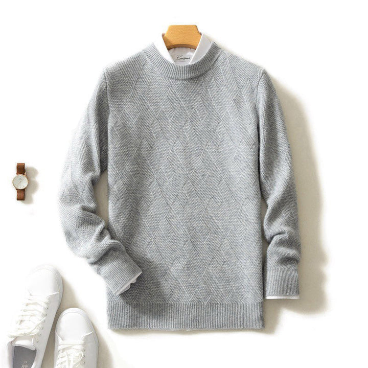 Pullover Herren Rundhals Elegant | Feinstrick Design