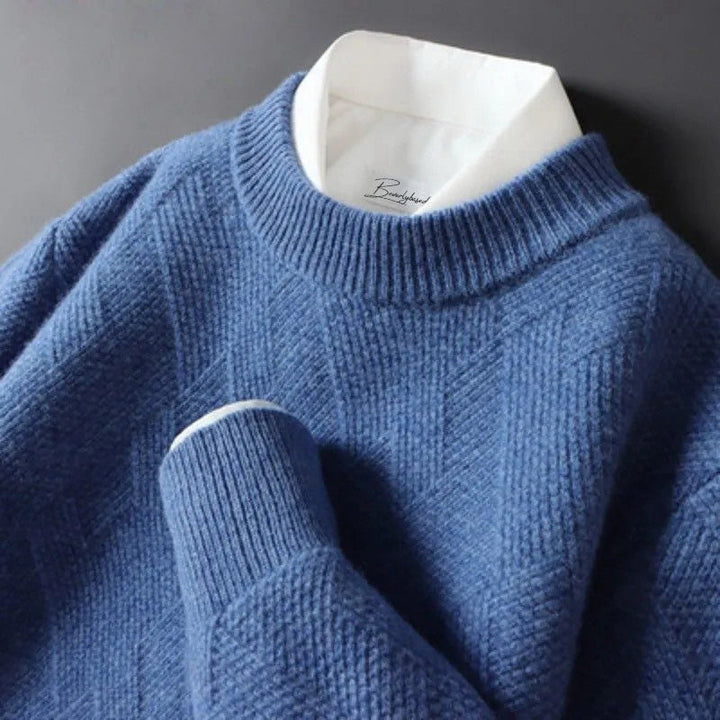 Pullover Herren Rundhals Elegant | Feinstrick Design